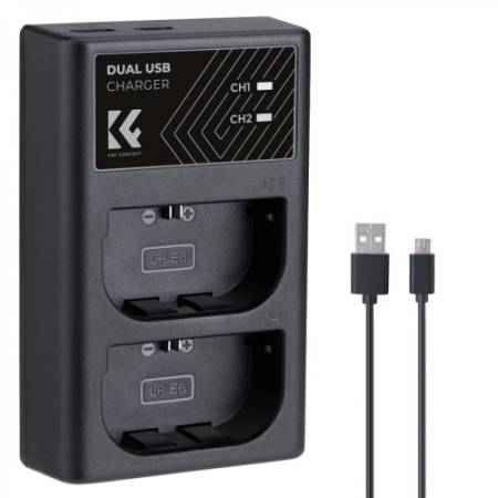 K&F Concept KF28.0007 - ładowarka dwukanałowa do akumulatorów